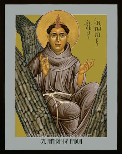 Jun 13 - St. Anthony of Padua - icon by Br. Robert Lentz, OFM. - trinitystores