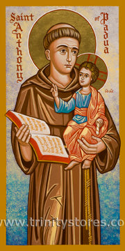 Jun 13 - “St. Anthony of Padua” © icon by Joan Cole.