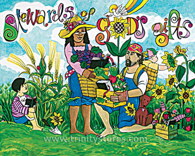 Jun 14 - “Stewards of God's Gifts” © artwork by Br. Mickey McGrath, OSFS.