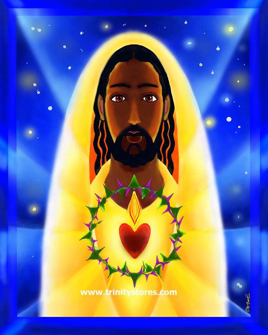 Jun 15 - Cosmic Sacred Heart artwork by Br. Mickey McGrath, OSFS. - trinitystores