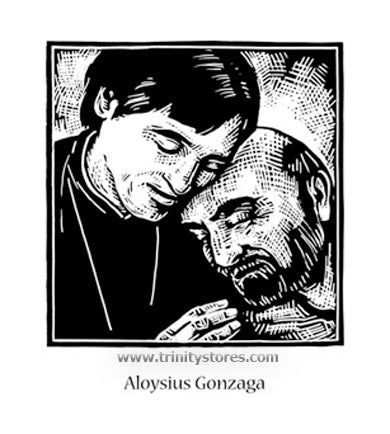 Jun 21 - “St. Aloysius Gonzaga” © artwork by Julie Lonneman.