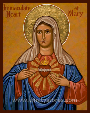 Jun 24 - “Immaculate Heart of Mary” © icon by Joan Cole.