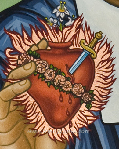 Jun 24 - “Immaculate Heart of Mary” © icon by Lewis Williams, OFS.