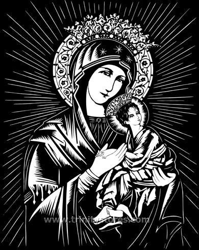 Jun 26 - Our Lady of Perpetual Help silhouette art by Dan Paulos. - trinitystores