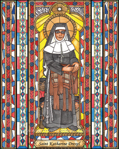 Mar 2 - “St. Katharine Drexel” © artwork by Brenda Nippert.