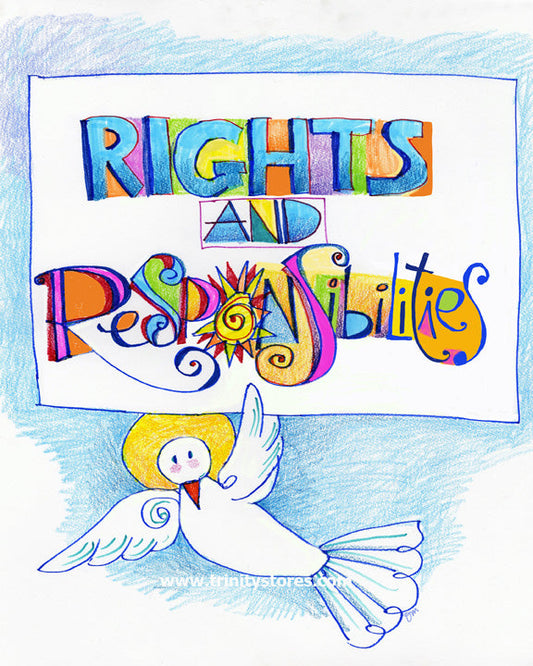 Mar 2 - “Rights and Responsibilities” © artwork by Br. Mickey McGrath, OSFS.