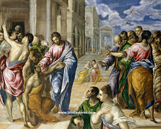 Mar 5 - Christ Healing the Blind by Museum Religious Art Classics. - trinitystores