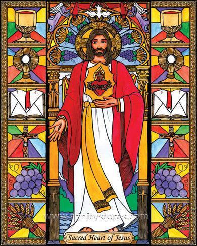 Mar 6 - “Sacred Heart of Jesus” © artwork by Brenda Nippert. - trinitystores