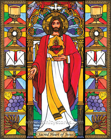 Mar 6 - “Sacred Heart of Jesus” © artwork by Brenda Nippert.
