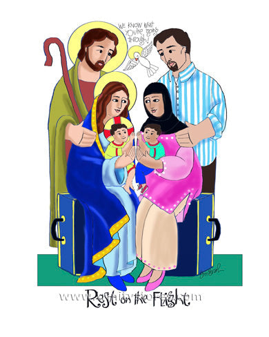 Mar 10 - “Rest on the Flight” © artwork by Br. Mickey McGrath, OSFS.