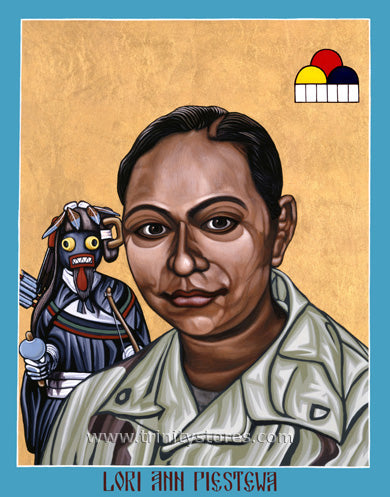 Mar 23 - “Lori Ann Piestewa, White Bear Girl” © icon by Lewis Williams, OFS.