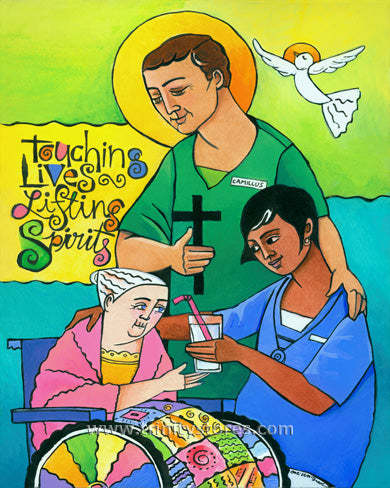 May 10 - “St. Camillus” © artwork by Br. Mickey McGrath, OSFS