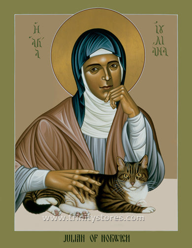 May 13 - “Dame Julian's Hazelnut” © icon by Br. Robert Lentz, OFM.