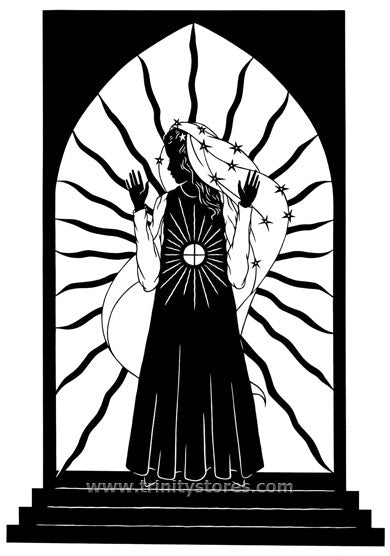 May 13 - “Our Lady of the Blessed Sacrament” © silhouette art by Dan Paulos. Happy Feast Day Our Lady!
