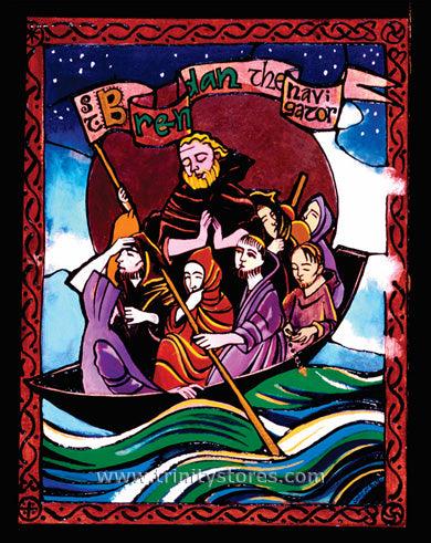 May 16 - “St. Brendan the Navigator” © artwork by Br. Mickey McGrath, OSFS. - trinitystores