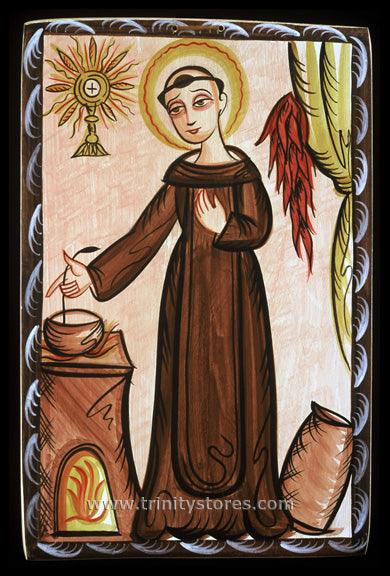 May 17 - “St. Pascal Baylon” © retablos art by Br. Arturo Olivas, OFS. - trinitystores