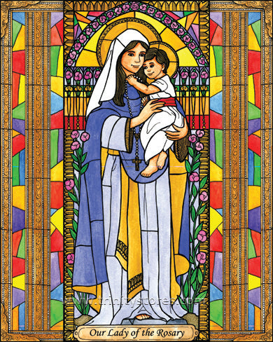 May 22 - “Our Lady of the Rosary” © artwork by Brenda Nippert.