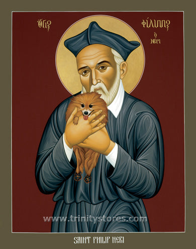 May 26 - “St. Philip Neri” © icon by Br. Robert Lentz, OFM.