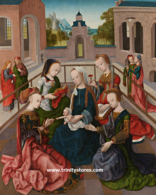 May 28 - “Mary and Child with Four Holy Virgins” by Museum Religious Art Classics.