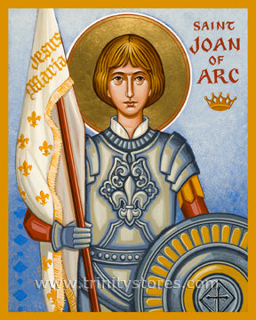 May 30 - “St. Joan of Arc” © icon by Joan Cole.