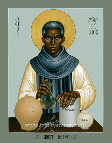 Nov 3 - “St. Martin de Porres” © icon by Br. Robert Lentz, OFM.