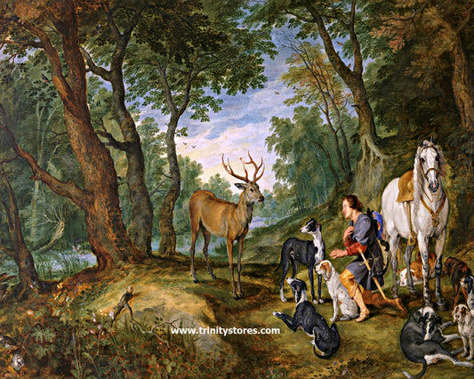 Nov 4 - “Vision of St. Hubert” by Museum Religious Art Classics.