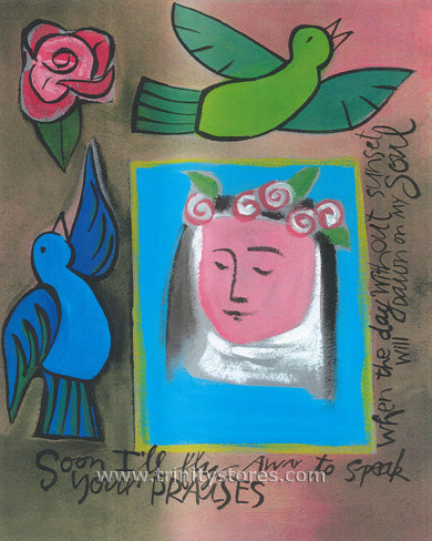 Nov 6 - “St. Thérèse of Lisieux” © artwork by Br. Mickey McGrath, OSFS