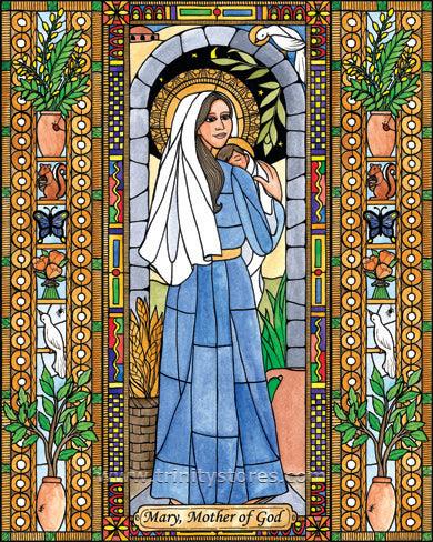 Nov 9 - Mary, Mother of God artwork by Brenda Nippert. - trinitystores