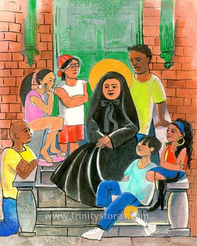 Nov 13 - St. Frances Cabrini artwork by Br. Mickey McGrath, OSFS. - trinitystores