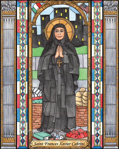 Nov 13 - “St. Frances Xavier Cabrini” © artwork by Brenda Nippert.