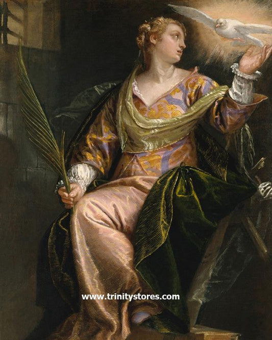 Nov 25 - St. Catherine of Alexandria in Prison by Museum Religious Art Classics. - trinitystores
