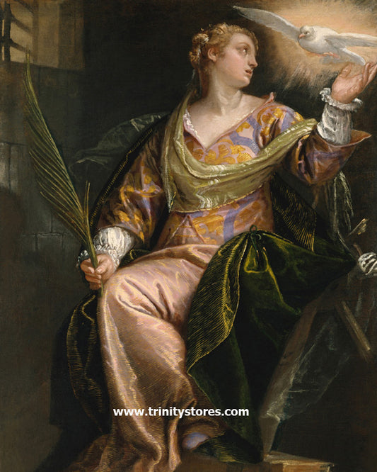 Nov 25 - “St. Catherine of Alexandria in Prison” by Museum Religious Art Classics.