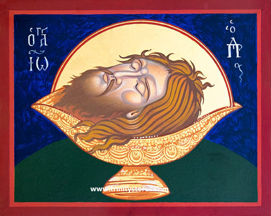 Nov 26 - “Beheading of St. John the Baptist” © icon by Robert Gerwing.