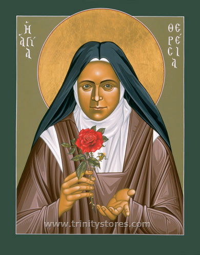 Oct 1 - “St. Thérèse of Lisieux” © icon by Br. Robert Lentz, OFM.