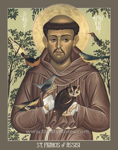 Oct 4 - St. Francis of Assisi icon by Br. Robert Lentz, OFM. - trinitystores