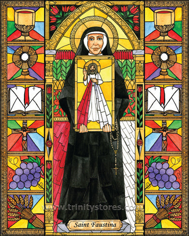 Oct 5 - “St. Faustina” © artwork by Brenda Nippert.