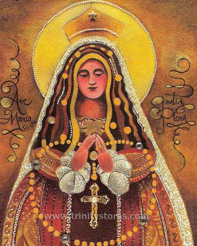 Oct 7 - Mary, Queen of the Rosary artwork by Br. Mickey McGrath, OSFS. - trinitystores