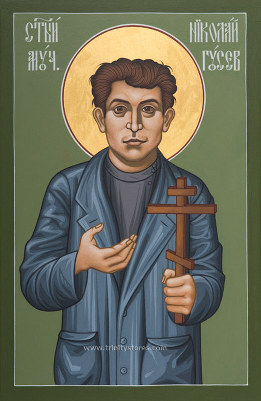 Oct 10 - “St. Nikolai Gusev” © icon by Br. Robert Lentz, OFM.