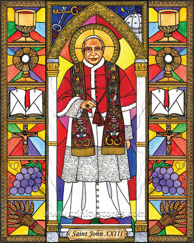 Oct 12 - “St. John XXIII” © artwork by Brenda Nippert.