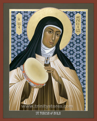 Oct 15 - “St. Teresa of Avila” © icon by Br. Robert Lentz, OFM.