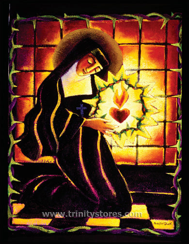 Oct 17 - “St. Margaret Mary Alacoque” © artwork by Br. Mickey McGrath, OSFS.