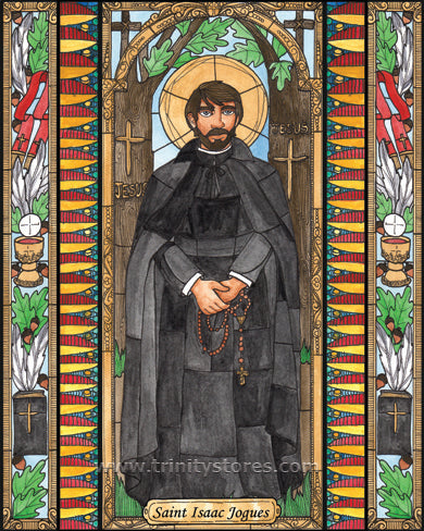 Oct 19 - “St. Isaac Jogues” © artwork by Brenda Nippert.