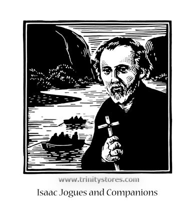 Oct 19 - “St. Isaac Jogues & Companions” © artwork by Julie Lonneman.