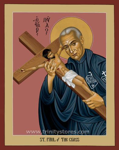 Oct 20 - St. Paul of the Cross icon by Br. Robert Lentz, OFM. - trinitystores