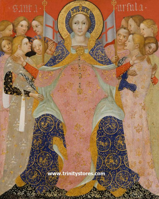 Oct 21 - St. Ursula and Her Maidens by Museum Religious Art Classics. - trinitystores