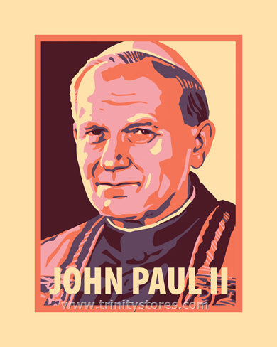 Oct 23 - “St. John Paul II” © artwork by Julie Lonneman.