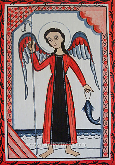 Oct 25 - “St. Raphael Archangel” © retablos art by Br. Arturo Olivas, OFS.