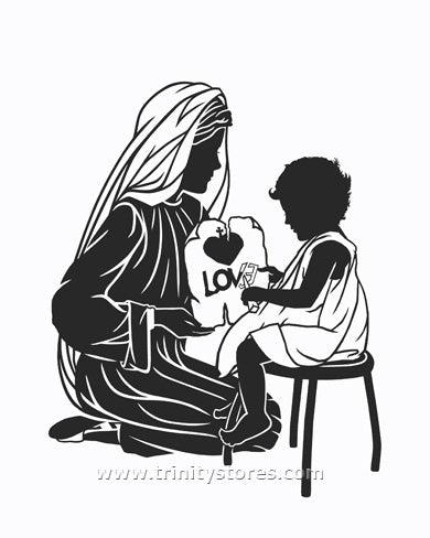 Oct 26 - Our Lady Teacher silhouette art by Dan Paulos. - trinitystores