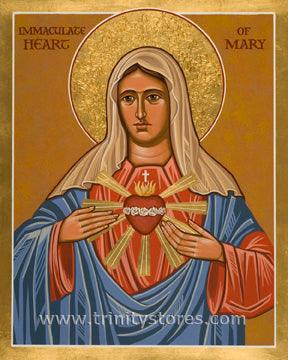 Oct 27 - Immaculate Heart of Mary icon by Joan Cole. - trinitystores