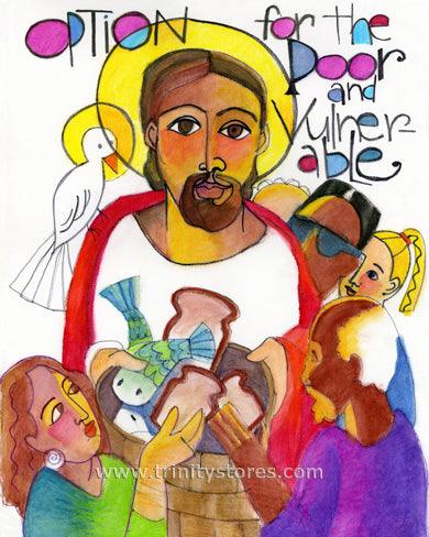 Oct 29 - Option for the Poor and Vulnerable artwork by Br. Mickey McGrath, OSFS. - trinitystores